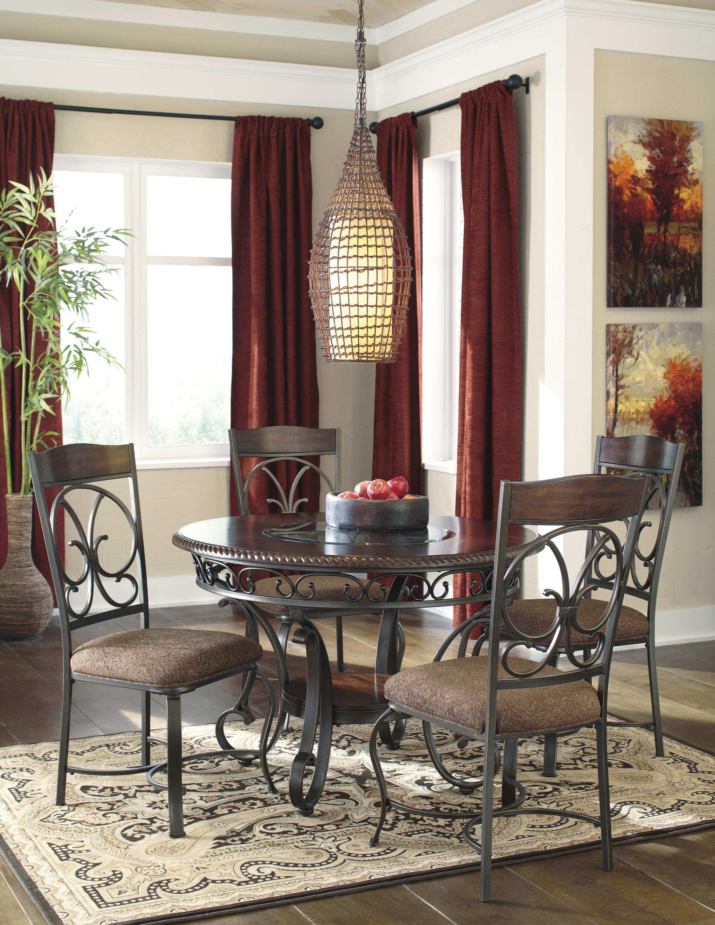 Ashley furniture round sales dining table set
